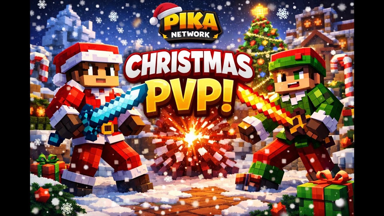 Minecraft Factions On Pika Network Ep 1 Xmas map 2025