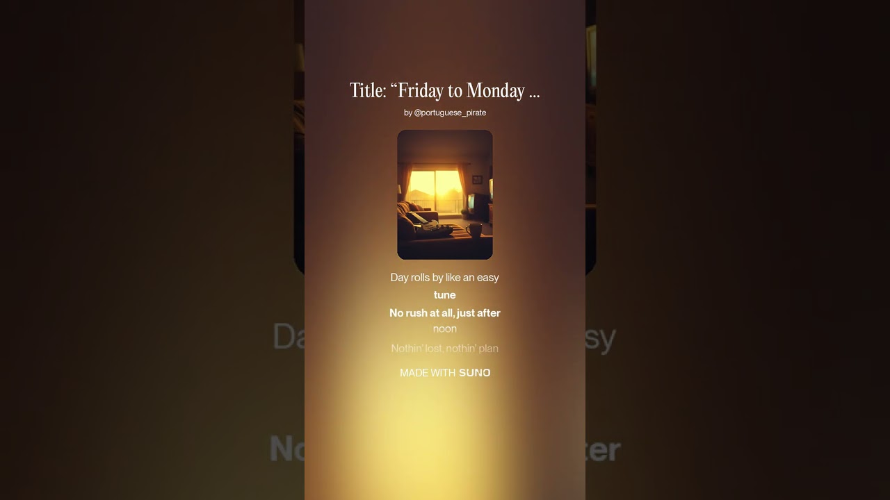 Friday to Monday Blues