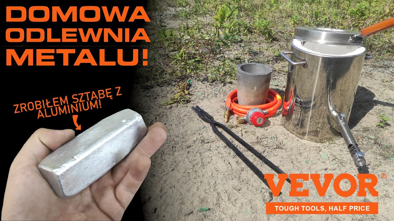 Odlewamy aluminiową sztabę ze złomu! 💎 - Piecyk do topienia metali od Vevor.pl 🔥 - Test!