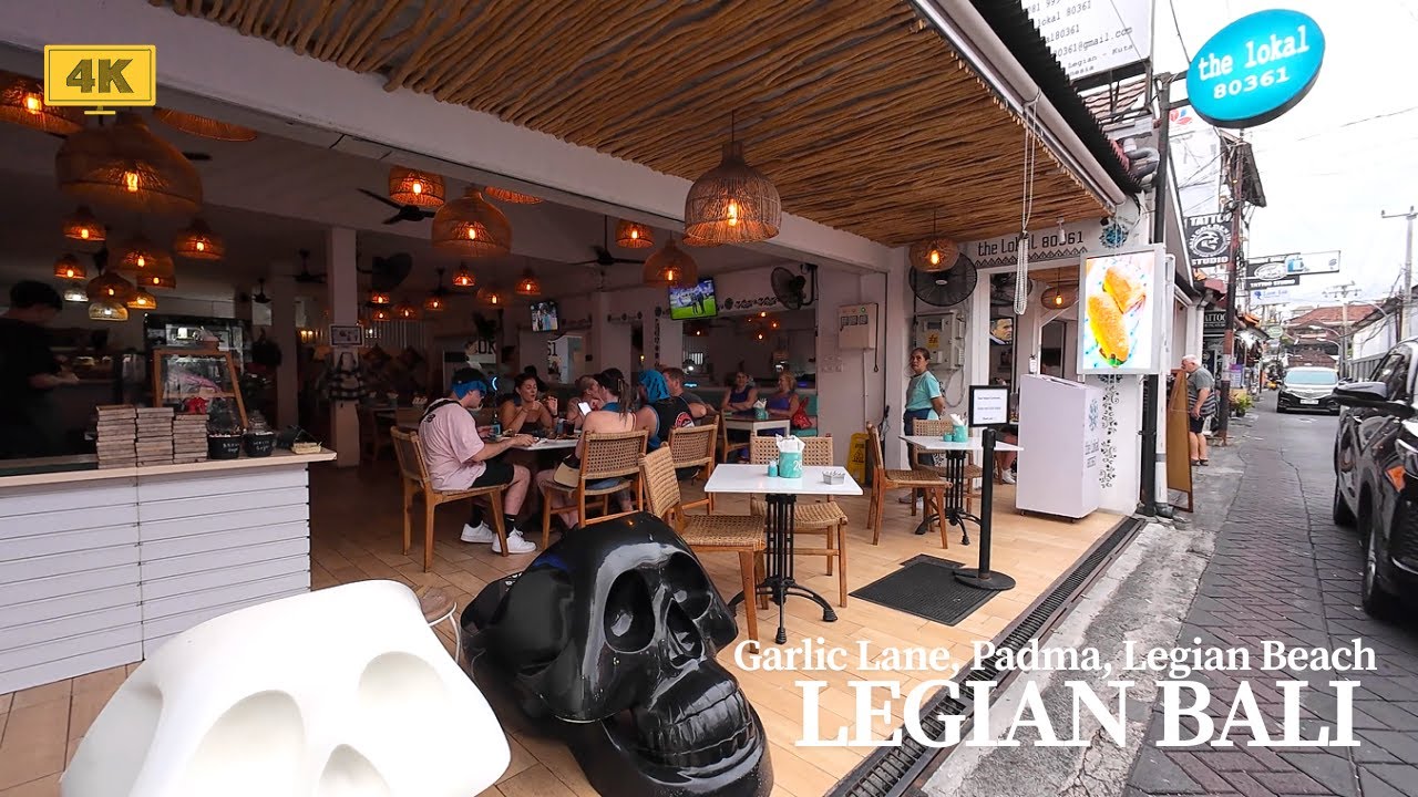4K Recent Walk Around Legian | Garlic Lane, Padma Street, Legian Beach Bali Today 2026