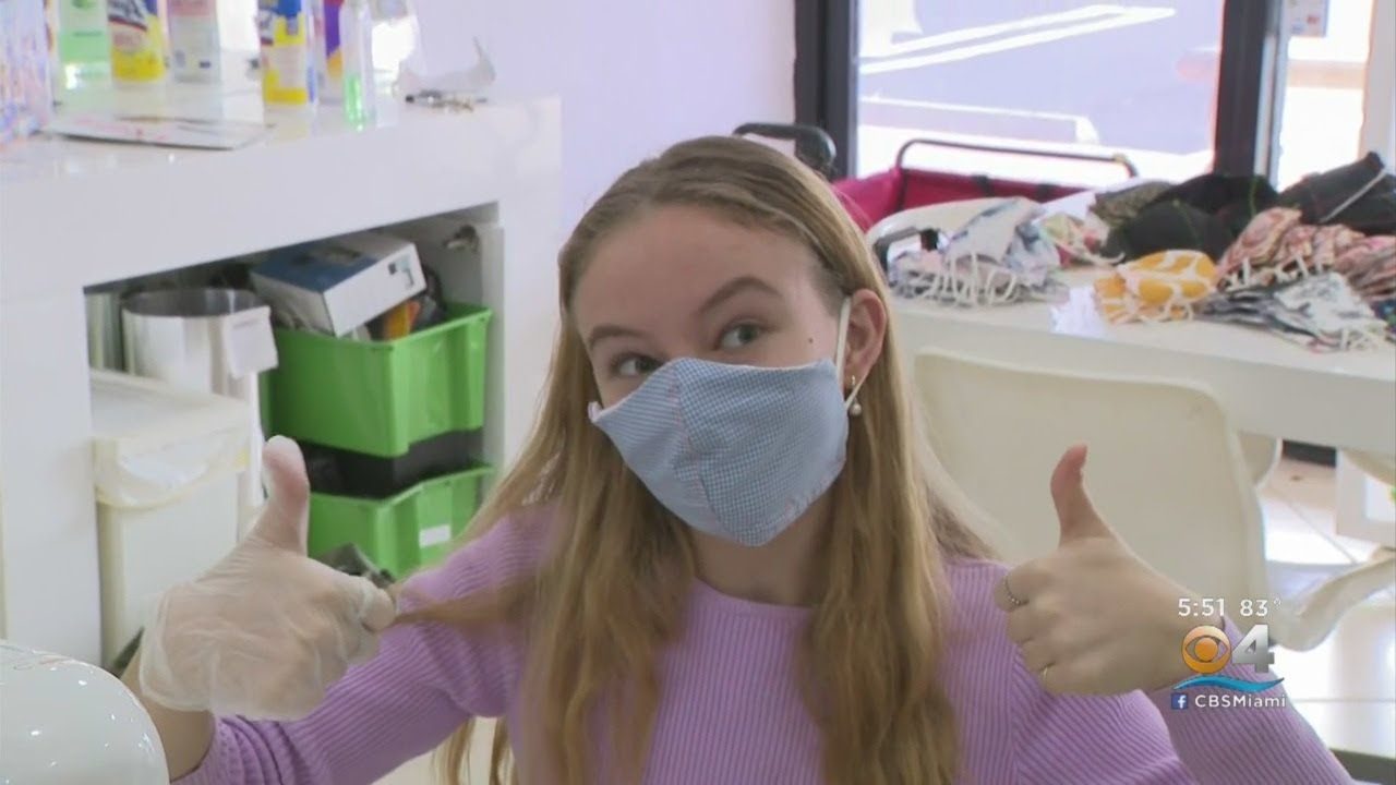 Miami Design School Student Sewing Protective Masks To Fight Coronavirus