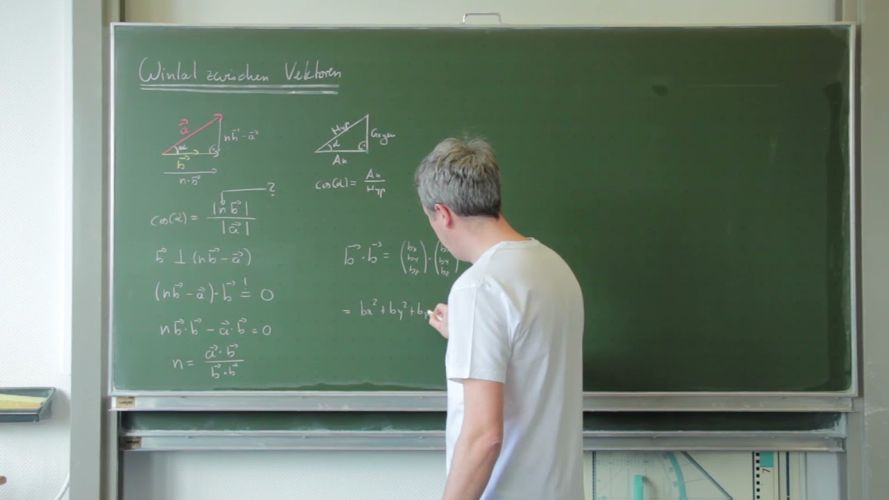 Mathematik - Winkel zwischen Vektoren (Herleitung)