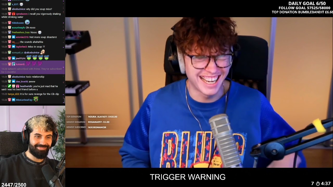 Koji reacting to Steve listing who his best friends are