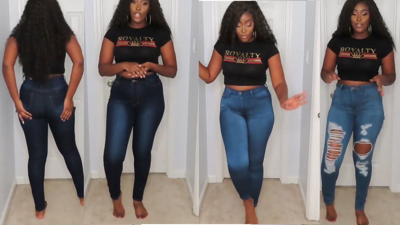 Huge Fashion Nova Affordable Jean Haul ! Slim Thick Jean Haul Try On | Size 11 & Size 13