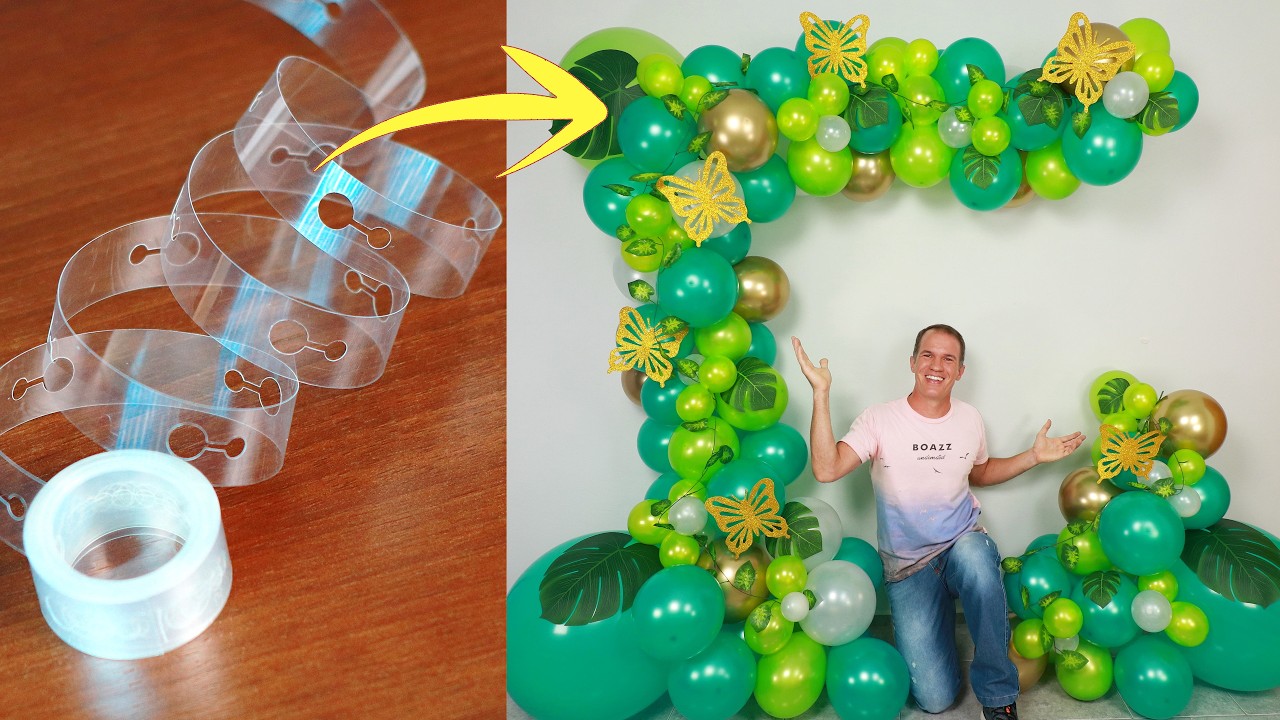 🤩 COMO HACER UN ARCO DE GLOBOS 🤩 decoración con globos 😍 guirnalda o arco de globos sin estructura