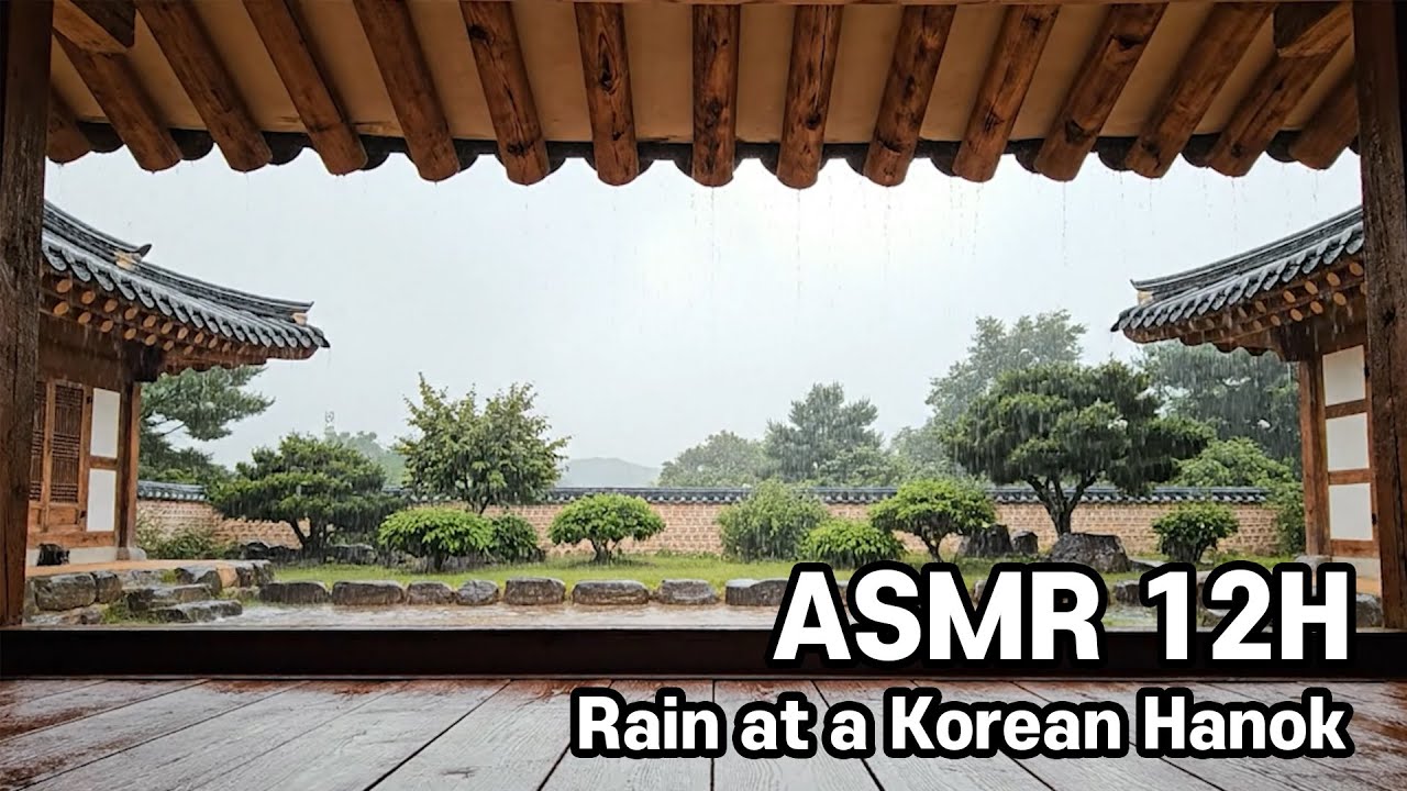 12 hours, Heavy Rain Sounds for Sleep & Deep Relaxation 깊은 수면을 위한 빗소리, 불면증 치료 백색소음 ASMR