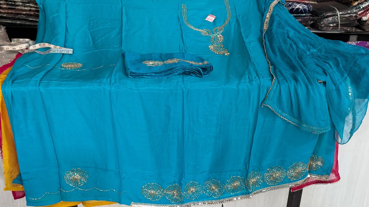 🌺Handwork design party wear suit 1750ras ☎️9169543000 