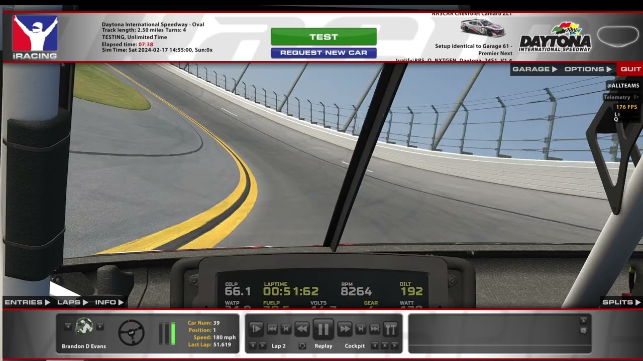 iRacing: Brandon Evans (NASCAR Next Gen @ Daytona)
