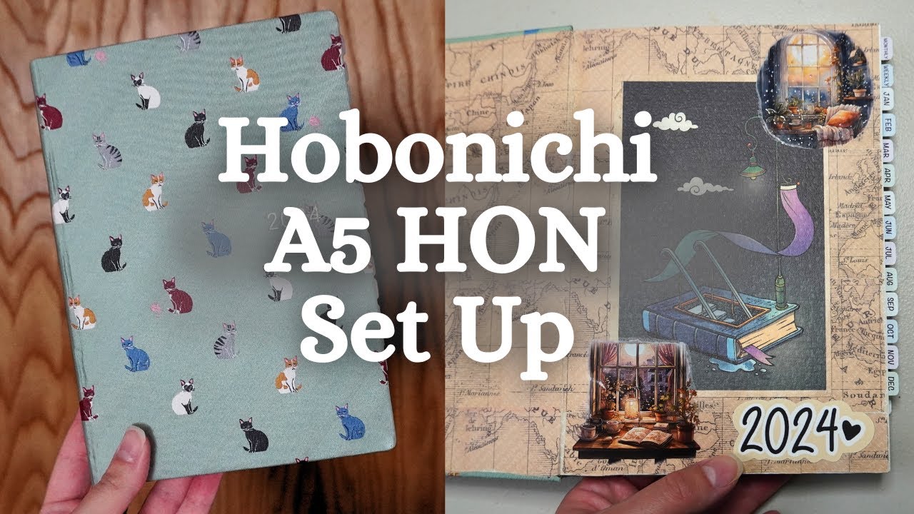 Hobonichi A5 HON Cousin FULL Set Up and Flip Through | 2024 Planner Set Ups