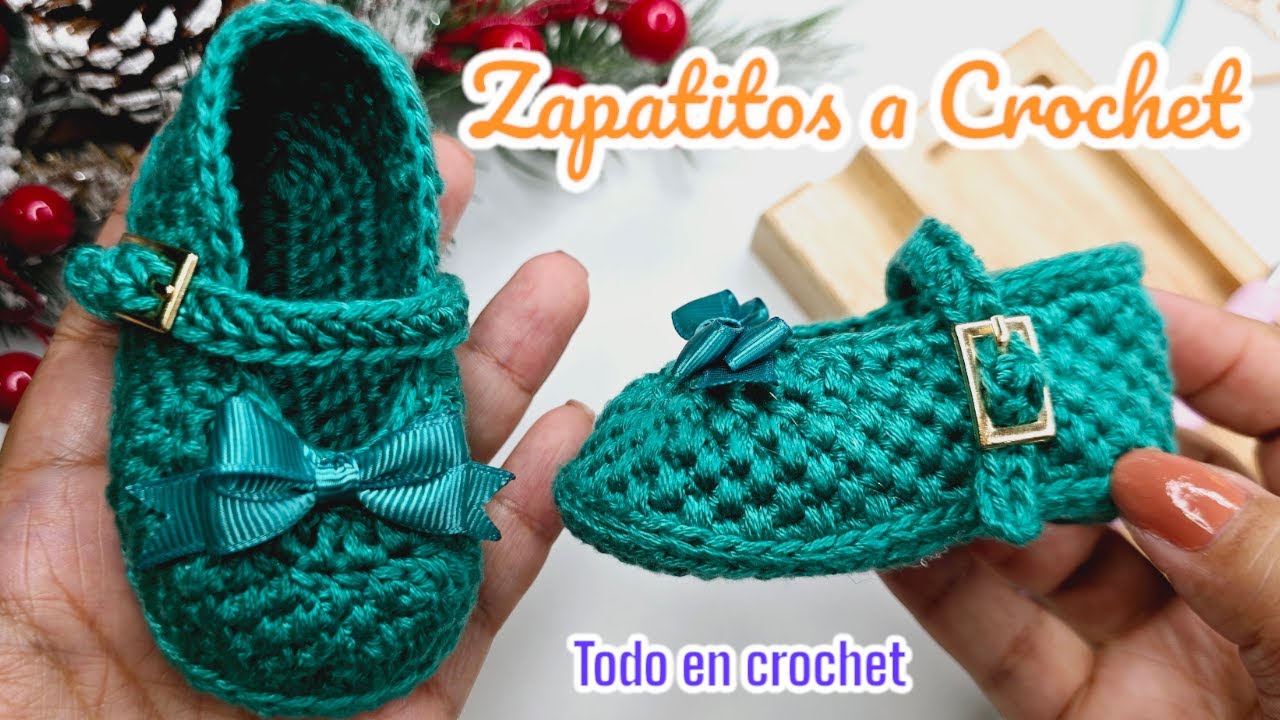 Zapatos para bebes fáciles tejidos a crochet paso a paso | Todo en crochet