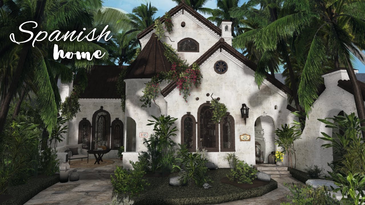 🌿spanish home ⋆˙ speedbuild ⋆˙⟡ | roblox bloxburg 🪴