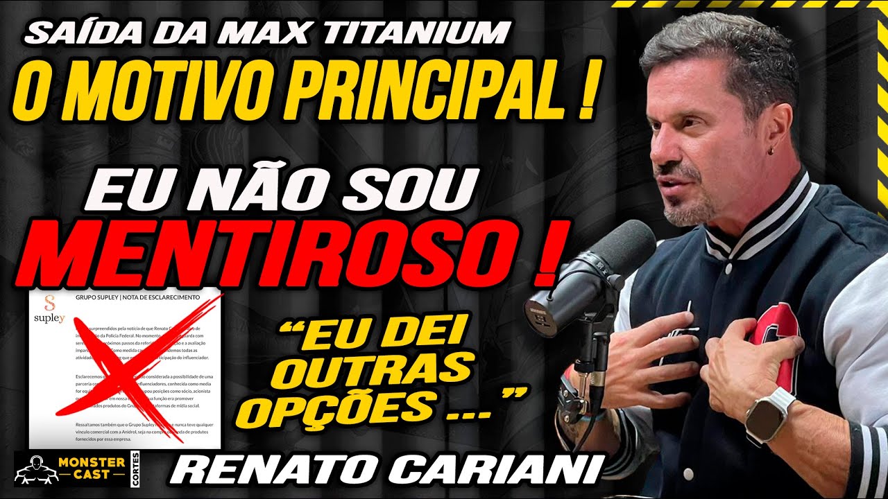 ELE EXPOS O REAL MOTIVO que provocou sua SA&Iacute;DA DA MAX TITANIUM !! | RENATO CARIANI