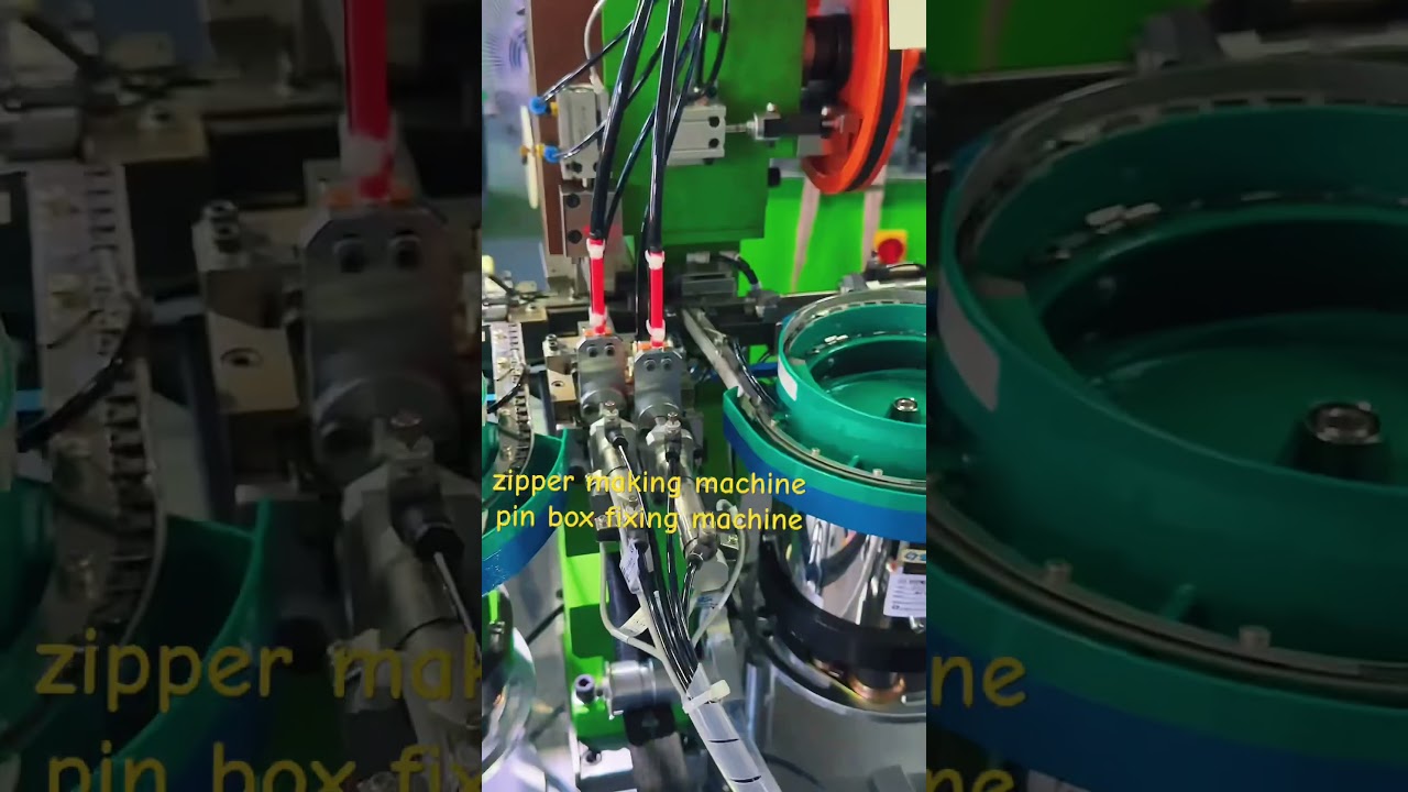 #zippermachine #zippermakingmachine auto pin box fixing machine for nylon zipper