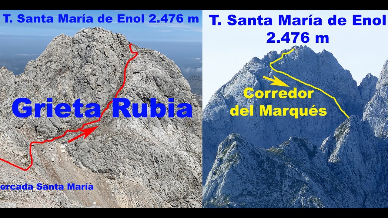 SANTA MARIA DE ENOL-GRIETA RUBIA-CORREDOR DEL MARQUES. PICOS DE EUROPA
