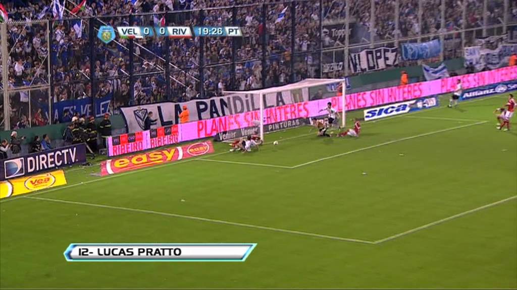 Gol de Pratto. V&eacute;lez 1 River 0. Torneo Inicial 2012. Fecha 7. FPT