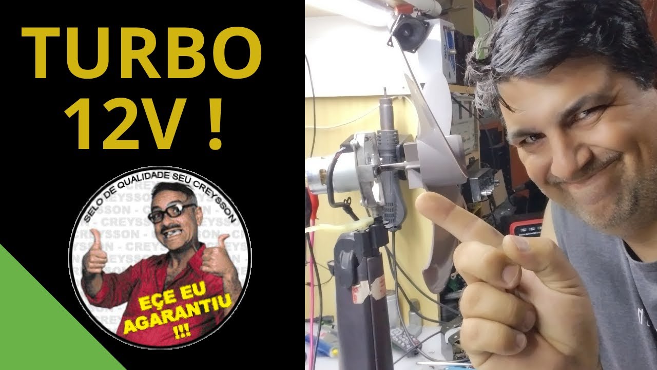 Como Adaptar motor DC 12v em Ventilador queimado