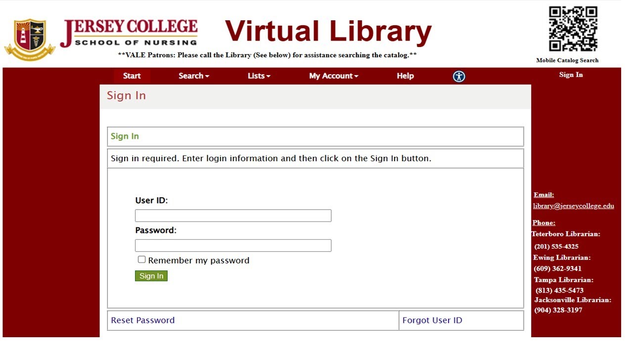 Jersey College Virtual Library Tour - 2025