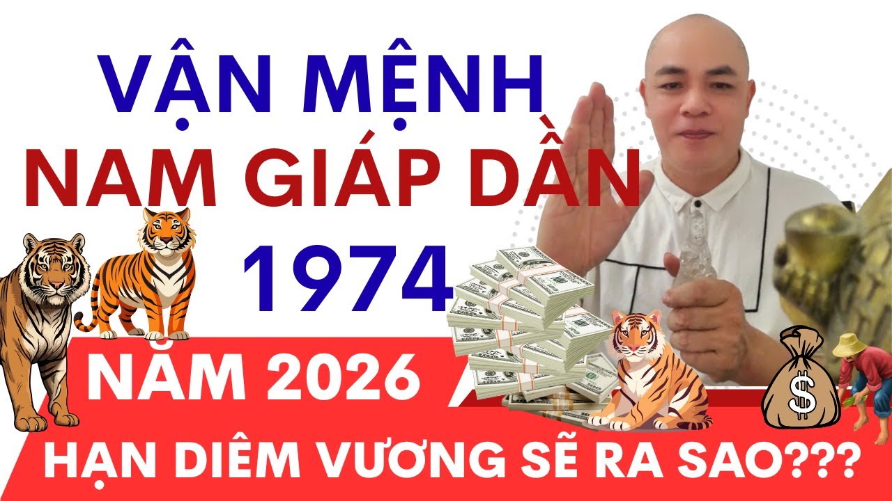 TỬ VI NAM GIÁP DẦN 1974 NĂM 2026 🌹 👉SAO THÁI ÂM, HẠN DIÊM VƯƠNG | NĂM CỦA CƠ HỘI VÀ THÁCH THỨC