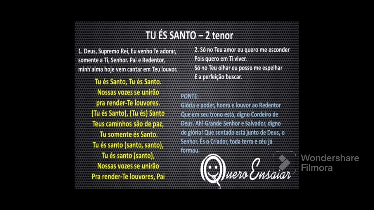 TU ÉS SANTO ARAUTOS DO REI PLAYBACK