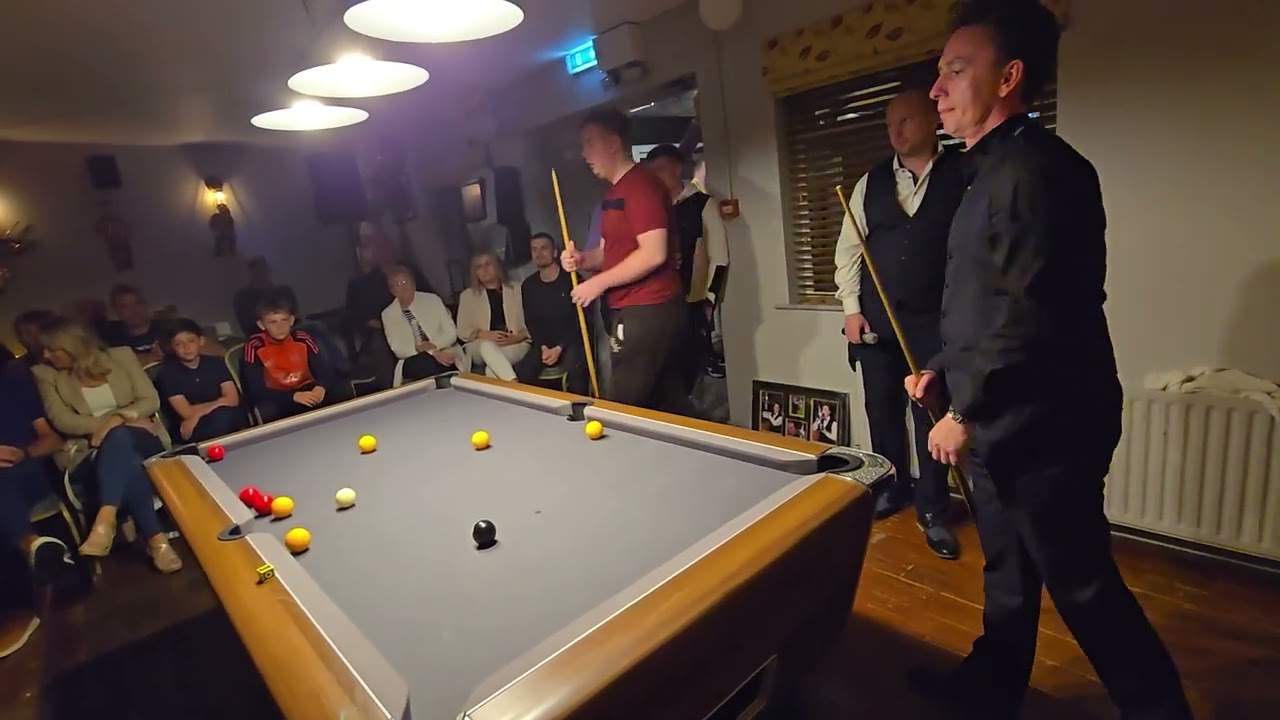 Ken Doherty v Conor Walsh at the Pool Exhibition in ‎@parkerspubKerry  on Friday  23rd August 2024.