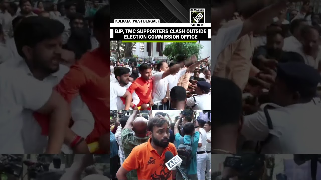 BJP, TMC supporters clash outside Election Commission office in Kolkata