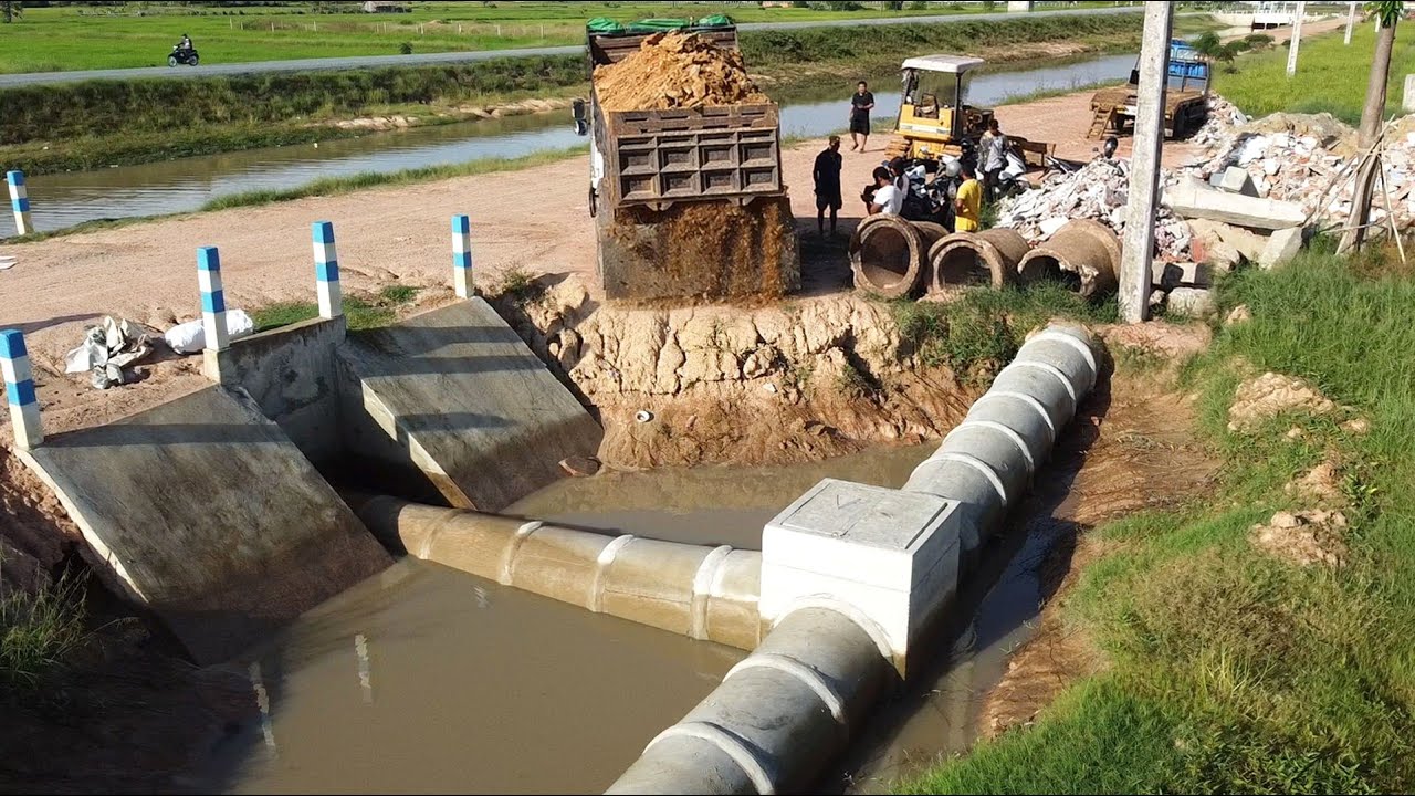 NICELY NEW Activities!! START Landfill Delete Pit In Drain System Use Strong Dozer & 5Ton Truck.