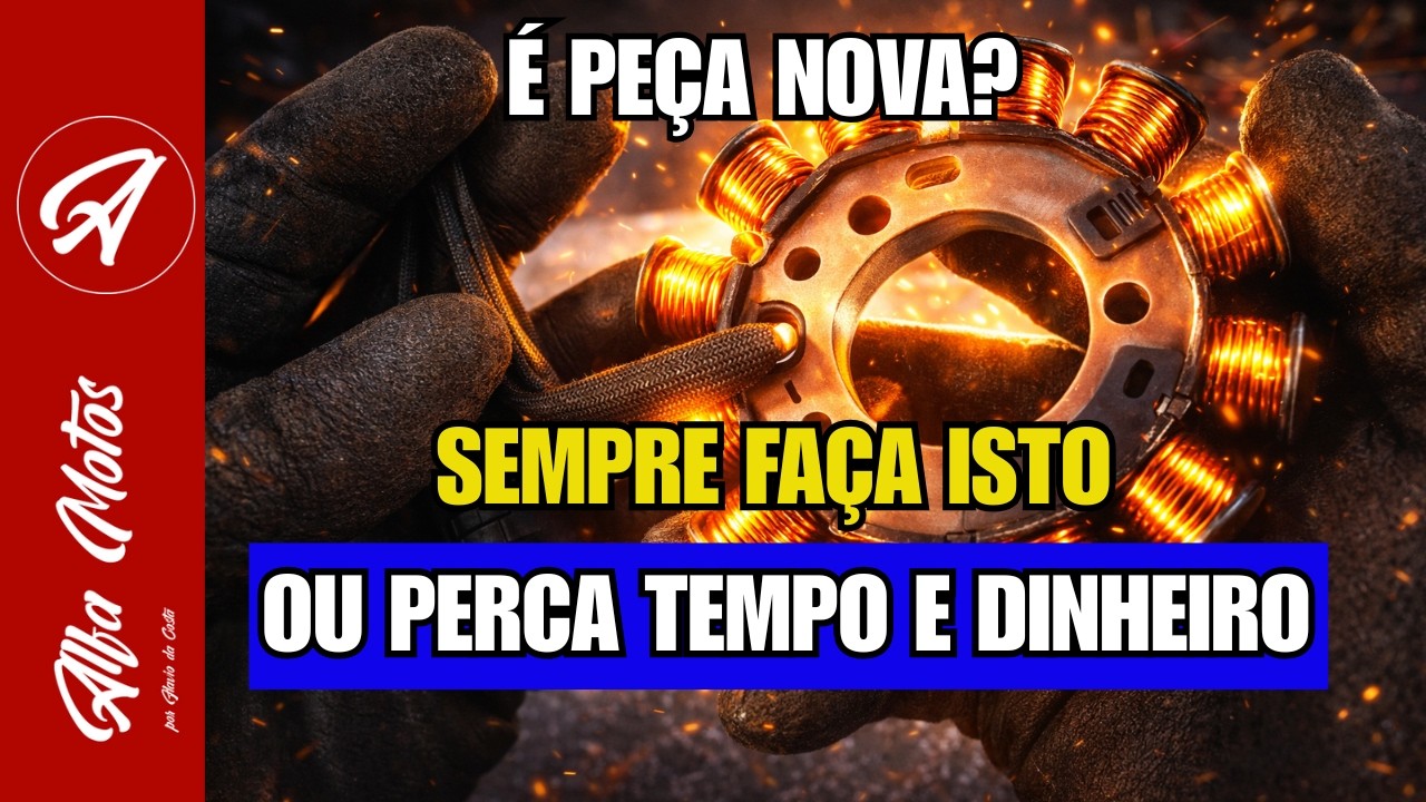 COMO TESTAR O ESTATOR COMO FAZER TESTE DA PARTE ELÉTRICA. MOTO DESCARREGANDO A BATERIA