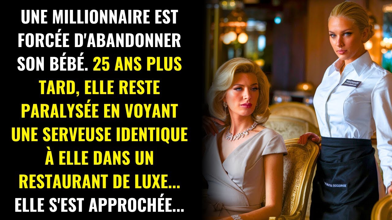 UNE MILLIONNAIRE RESTE PARALYSÉE EN VOYANT UNE SERVEUSE IDENTIQUE À ELLE LORSQU'ELLE ÉTAIT JEUNE...