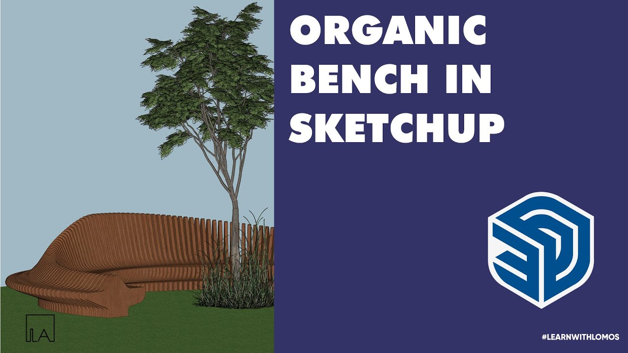 Organic Bench in Sketchup