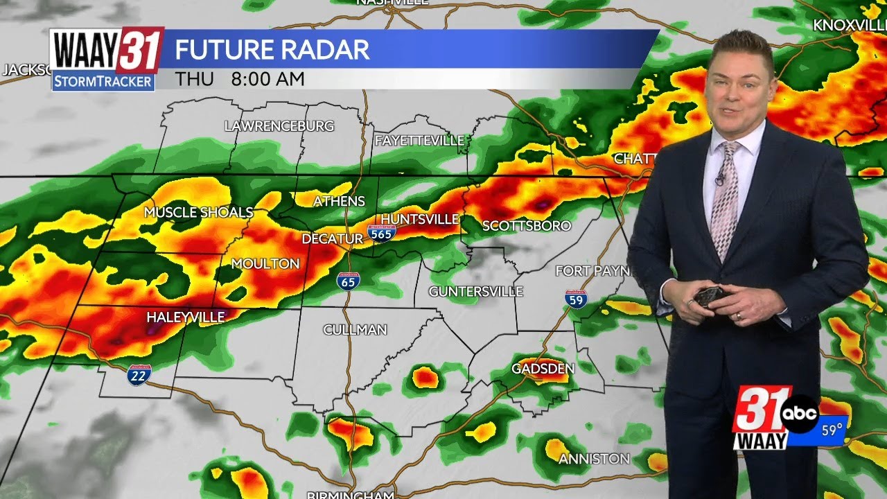 Thursday starts off soggy across north Alabama