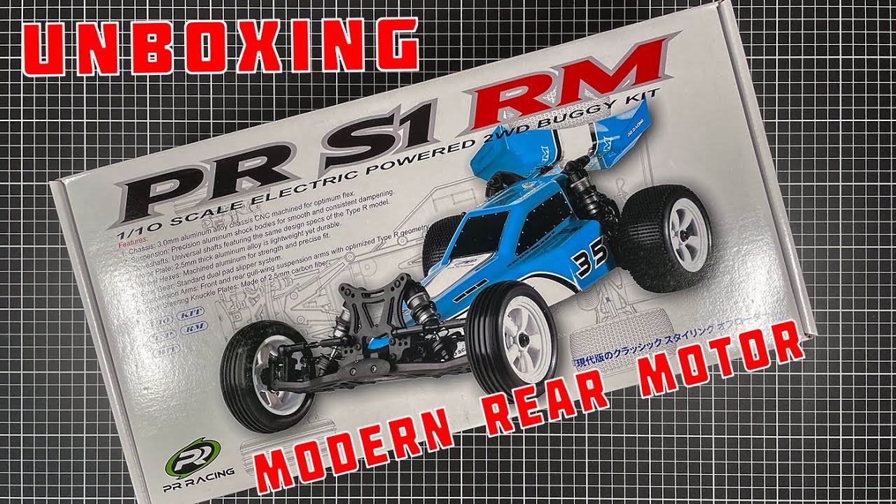 UNBOXING PR RACING S1 RM: 2WD HIGH SPEC, RETRO-STYLED REAR MOTOR BUGGY FROM PR RACING.