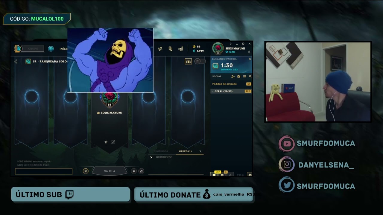SMURF DO MUCA AGRADECENDO O GANK DO OVELHERA