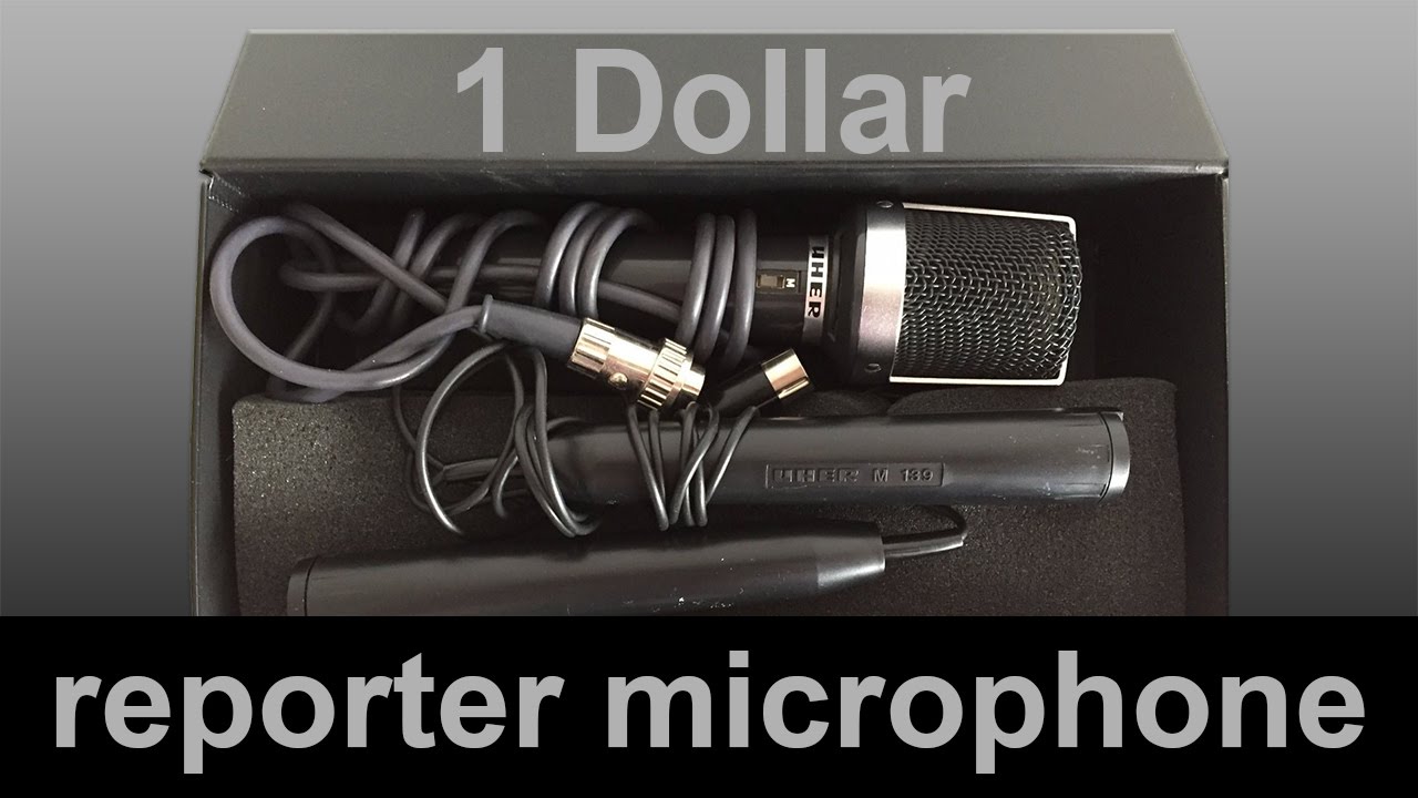 Cheap ENG reporter, interview microphone. 1 dollar UHER M517