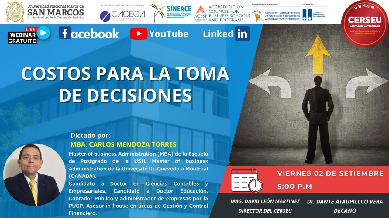 Webinar Gratuito: Costos para la toma de decisiones