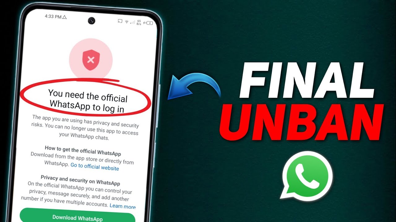You need the official WhatsApp to log in Problem 2026 || WhatsApp Login Problem New Solution 2026