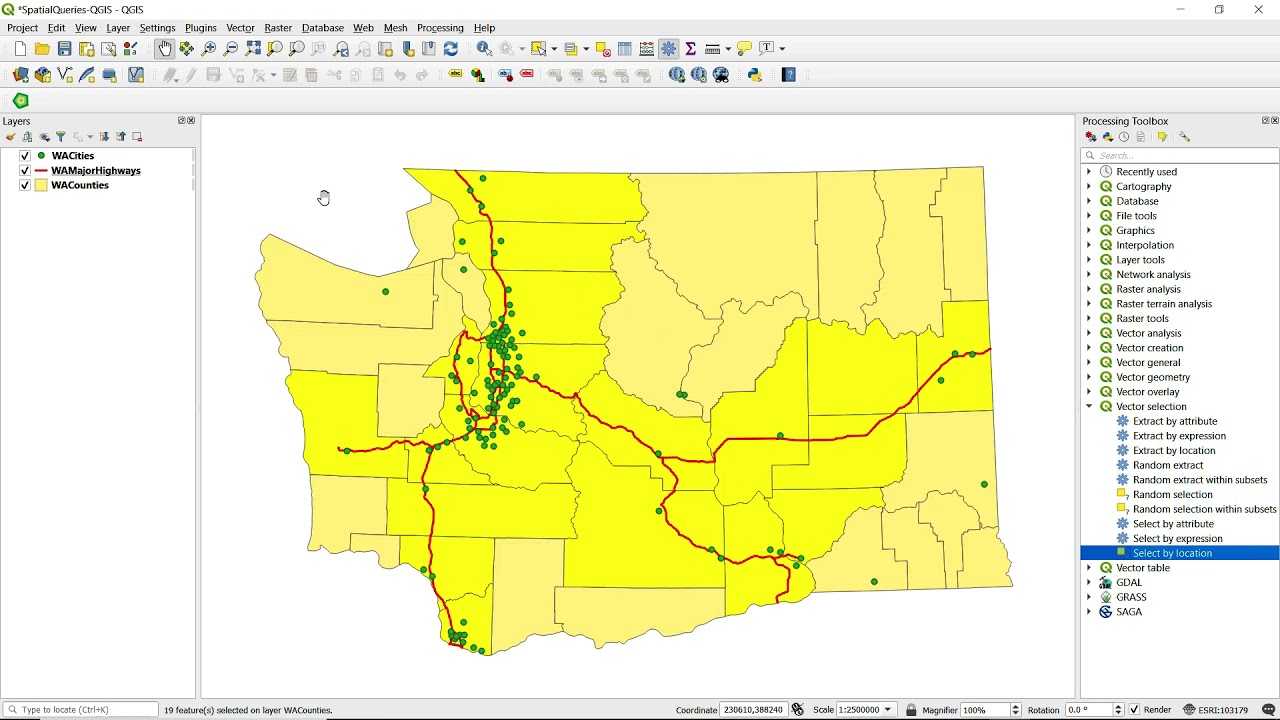 Performing a spatial query in QGIS