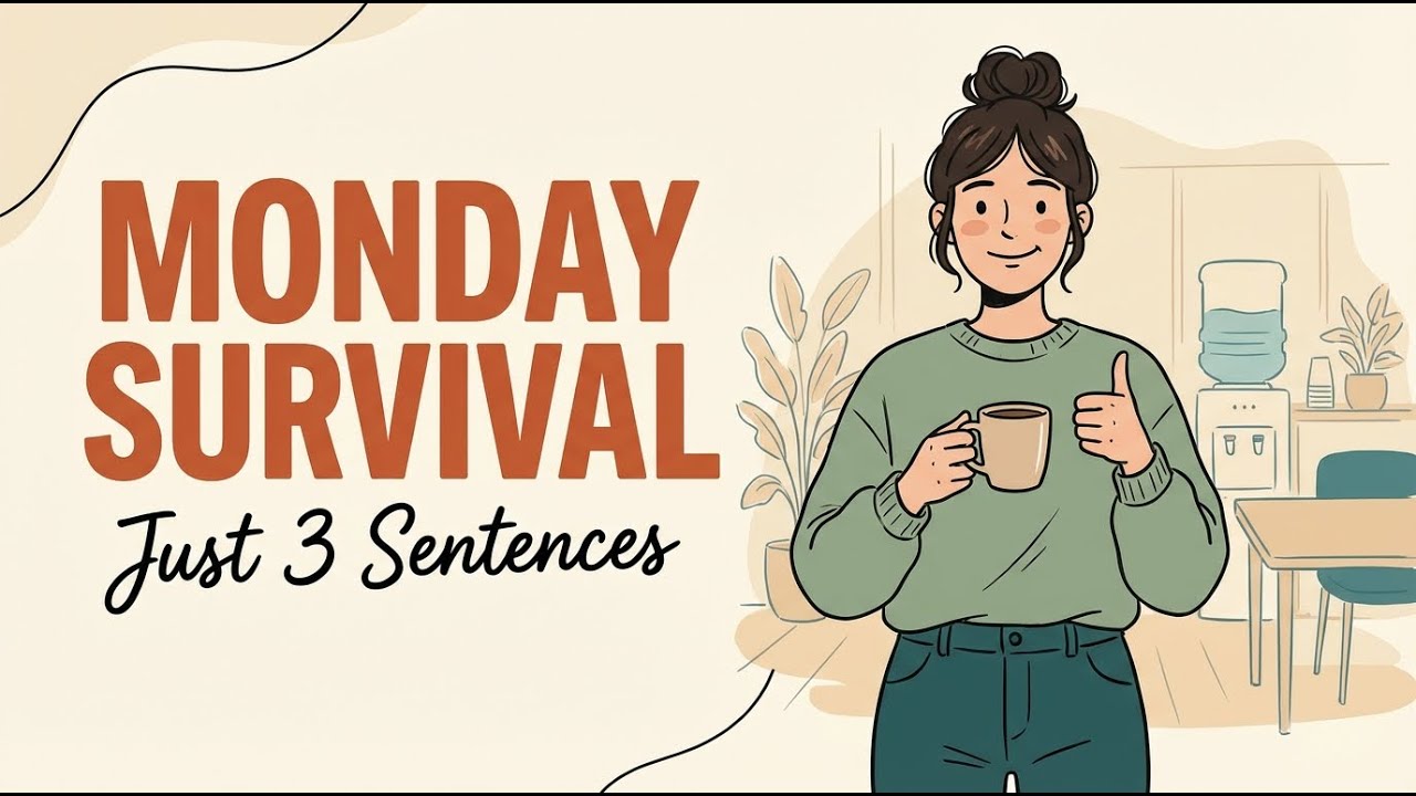 The only 3 sentences you need for Monday morning small talk