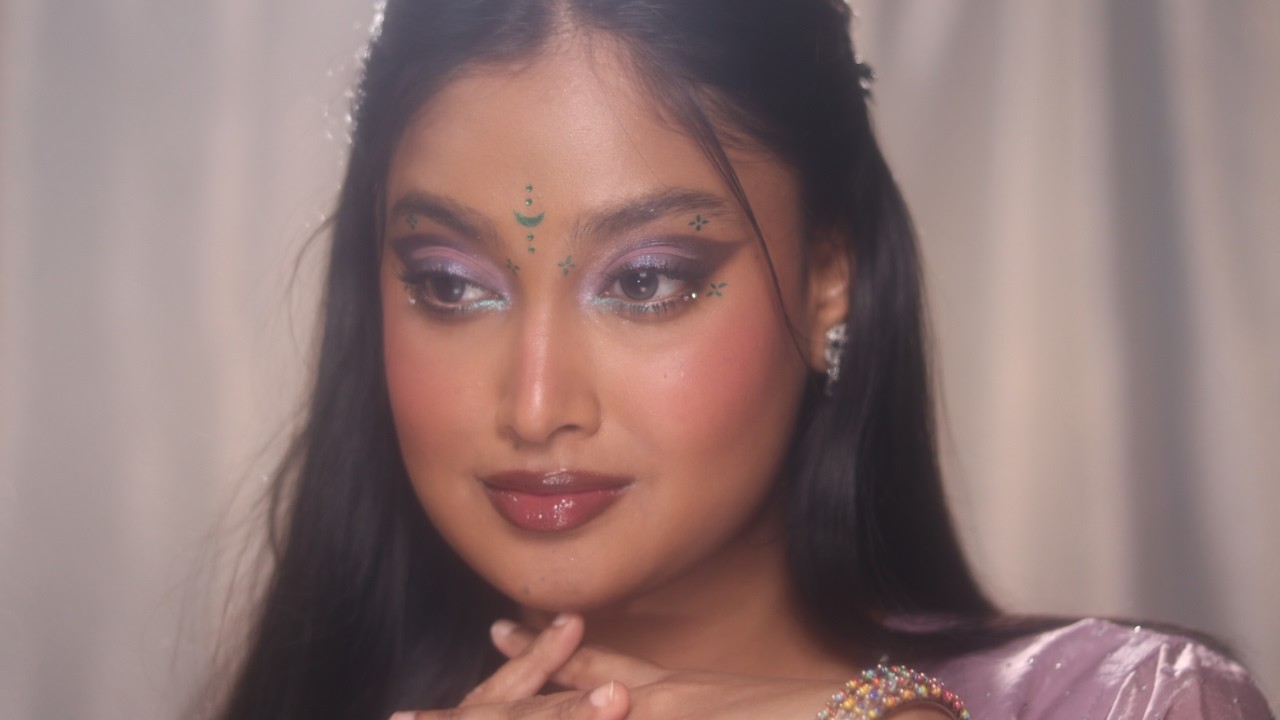 Desi Fusion Glam for this Festive Szn (chromatic cut crease)