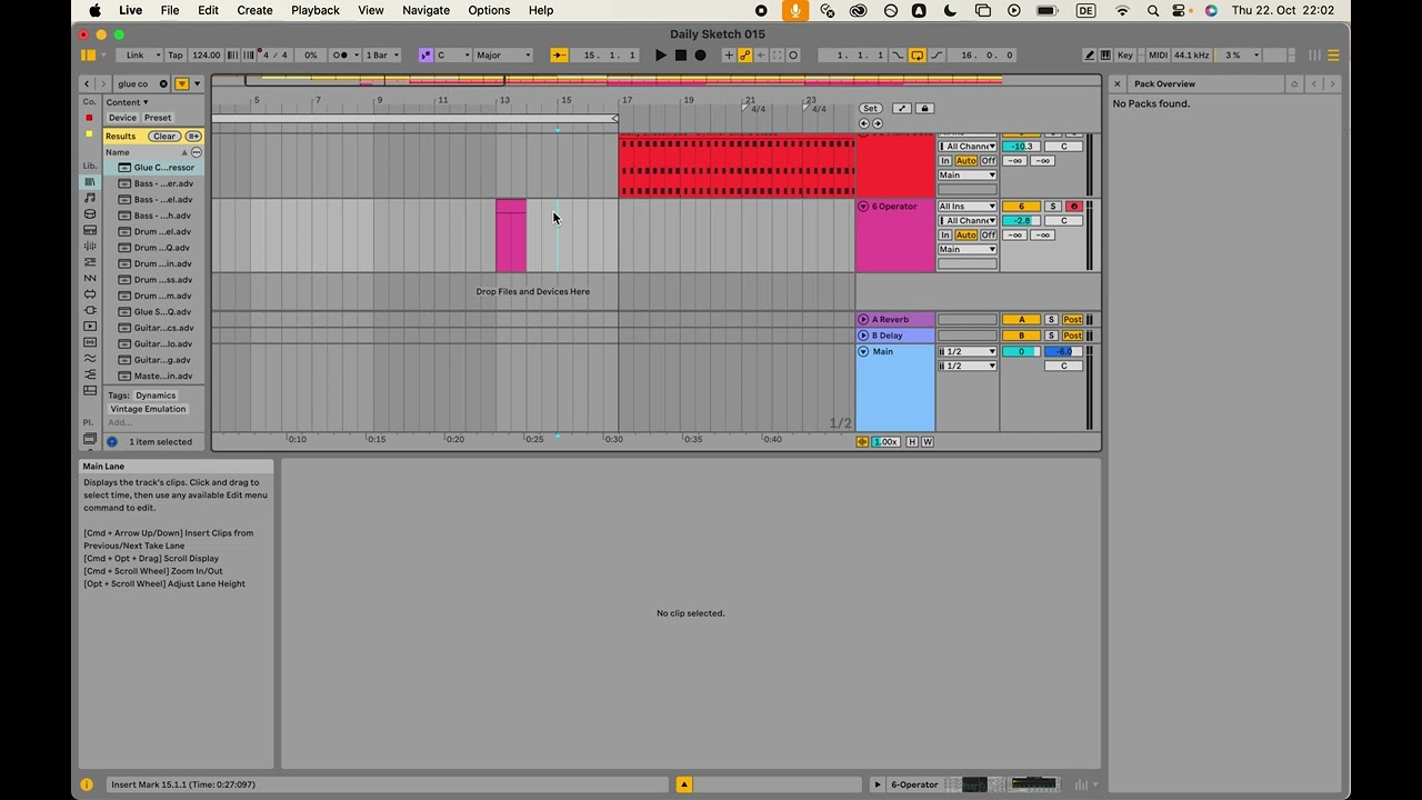 How to Insert an Empty MIDI Clip in Ableton Live: Cmd/Ctrl + Shift + M