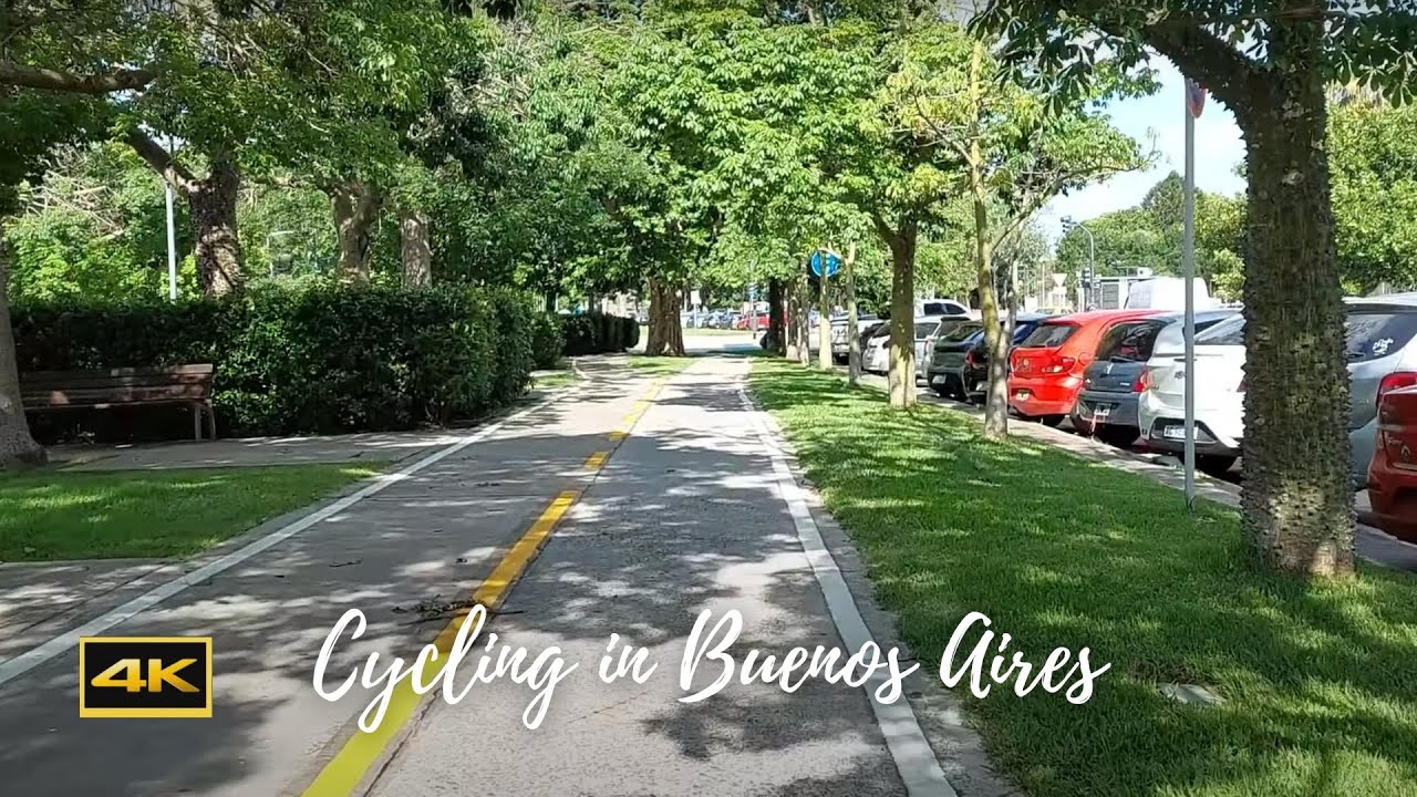Cycling in Buenos Aires, Argentina - Almagro to Puerto Madero Harbour - 4K 60fps