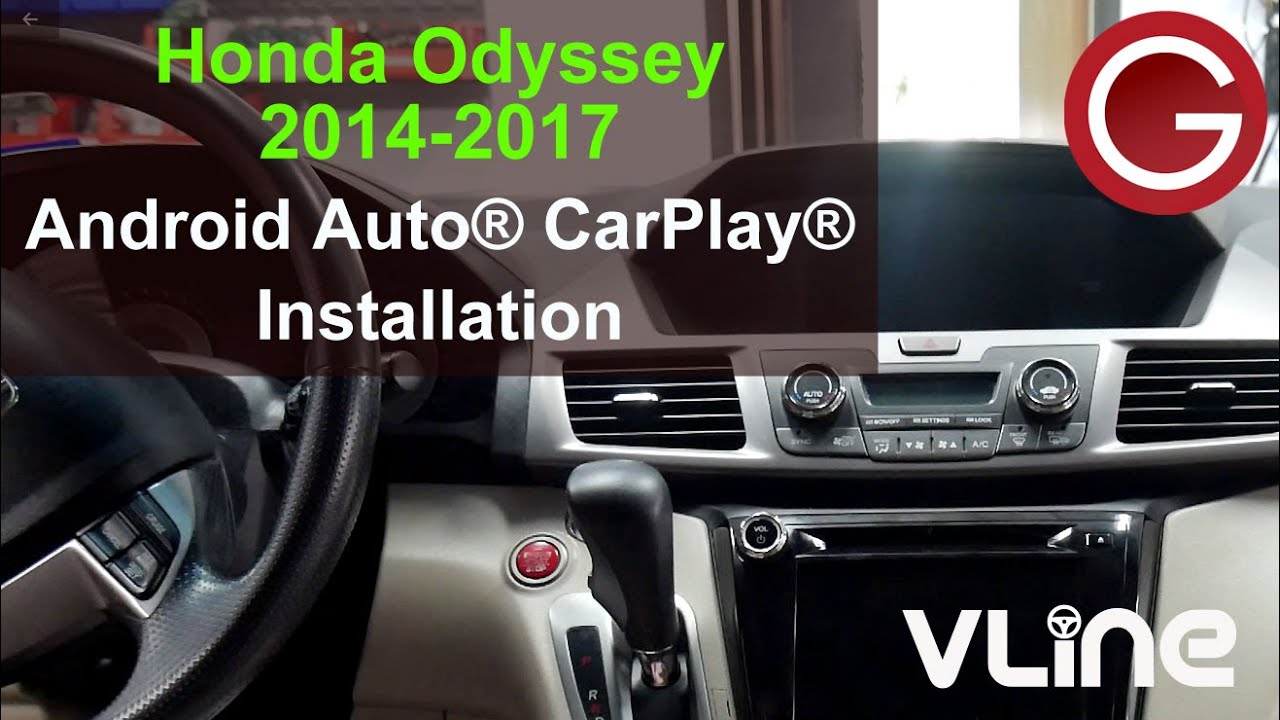 Honda Odyssey 2014 2015 2016 2017 Установка CarPlay® Android Auto®, снятие стереосистемы GROM VLi...