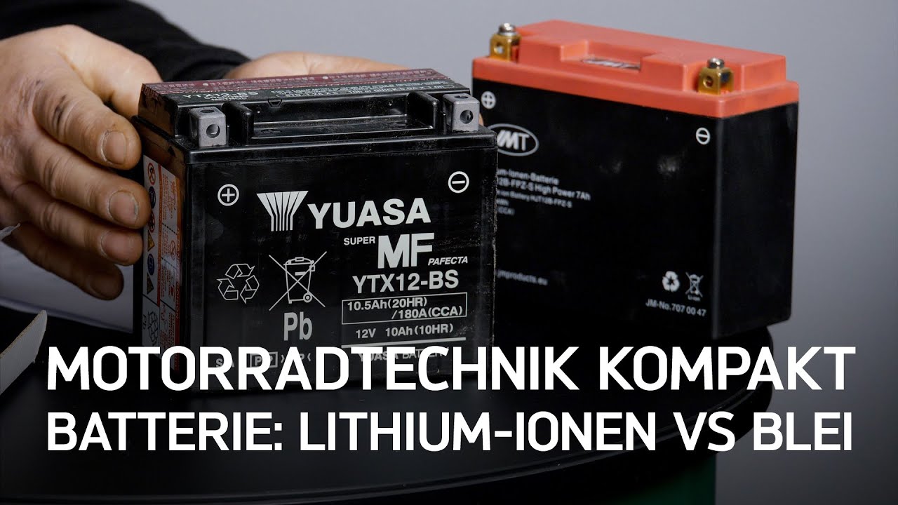 Motorradtechnik kompakt - Die Motorrad-Batterie, Lithium-Ionen vs. Blei-Akkus