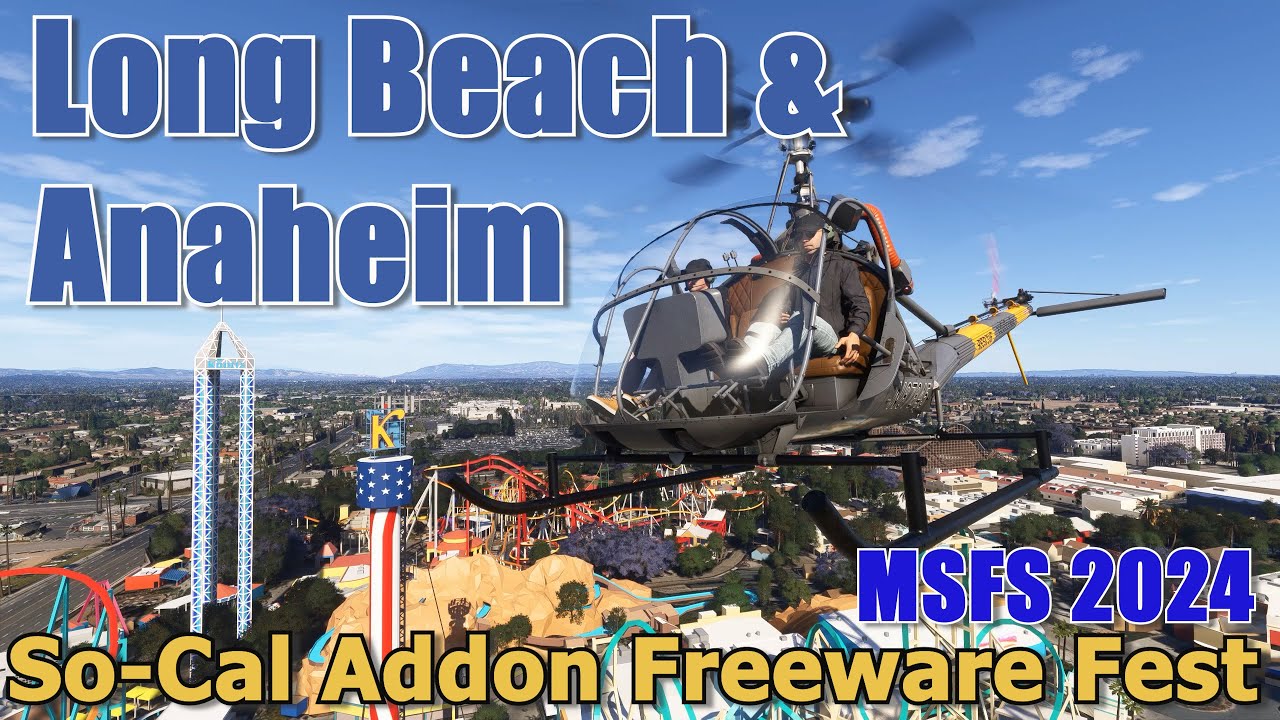 Flight Plan and Tour of Long Beach & Anaheim in the Hiller UH-12B | MSFS 2024