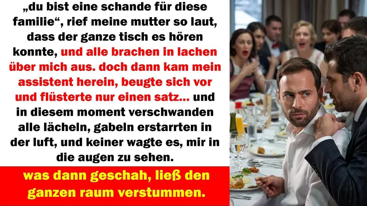 meine mutter nannte mich eine schande, alle lachten doch ein flüstern ließ sie sofort verstummen