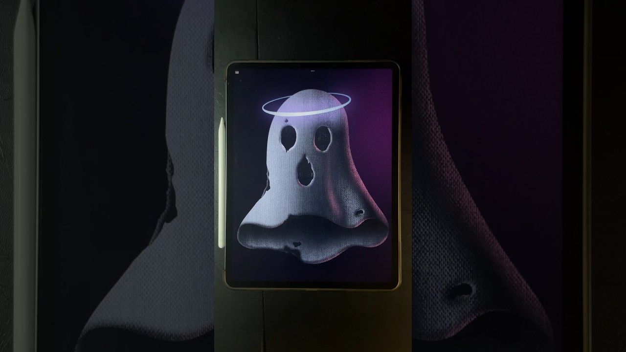 Scary Ghost Drawing in Procreate app #digitalcreator #digitalpaintingtutorial #artist #procreate