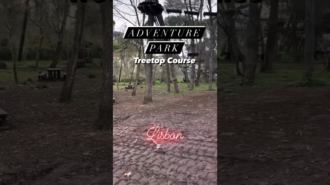 Scaling tree top at Adventure Par (Lisbon area)! #expat #expatkids #expatmom #thegreatoutdoors