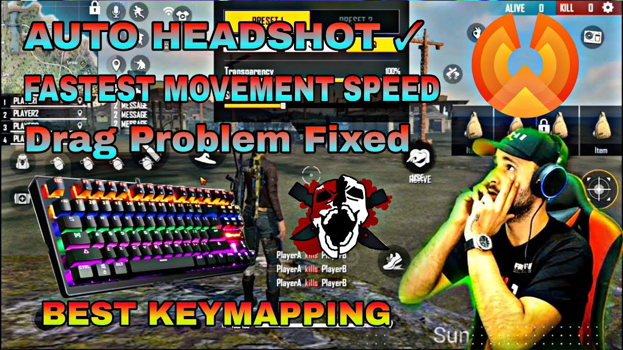 Phoenix os Keymapping Without Aimlock WASD Move - All Problem Solved #sunfacegaming #phoneixOS