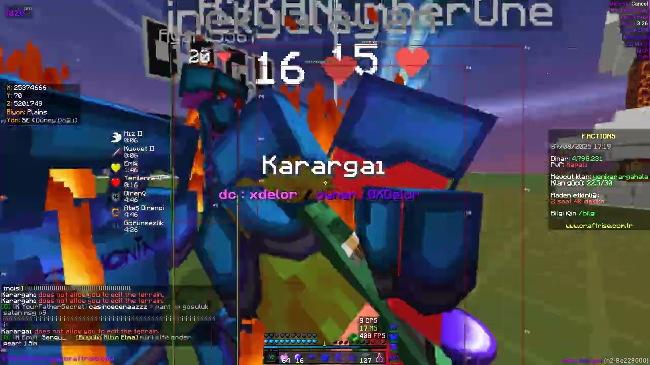 Craftrise Factions Şamars #craftrise #factions #vs #laze Laze Pro