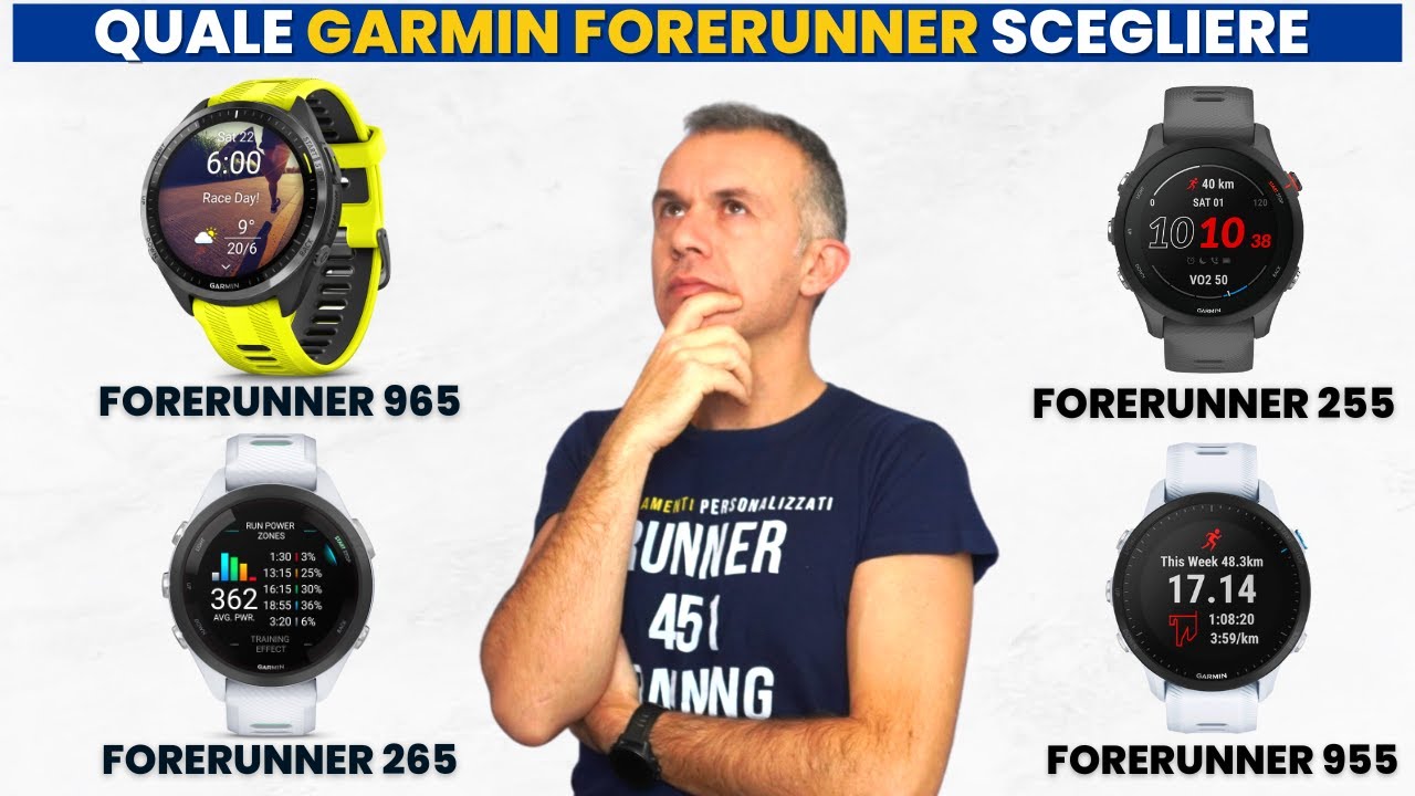 Scopri le differenze tra i GARMIN FORERUNNER 965 vs 955 vs 265 vs 255
