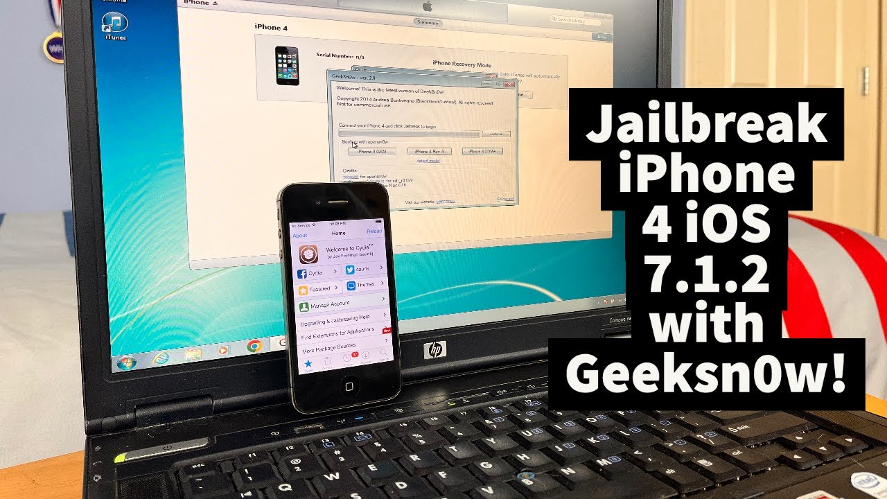 Как сделать джейлбрейк iPhone 4 iOS 7.1.2 с помощью GeekSn0w в 2023 году!